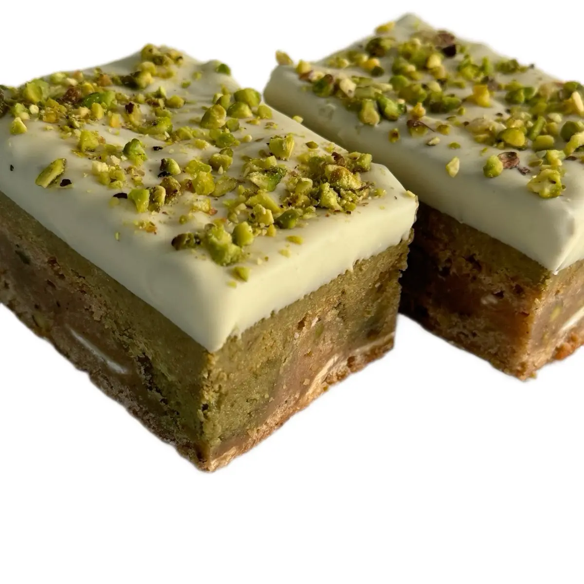 2x Pistachio knafeh white chocolate blondie  With white chocolate   DISPATCHED Monday-Wednesday only