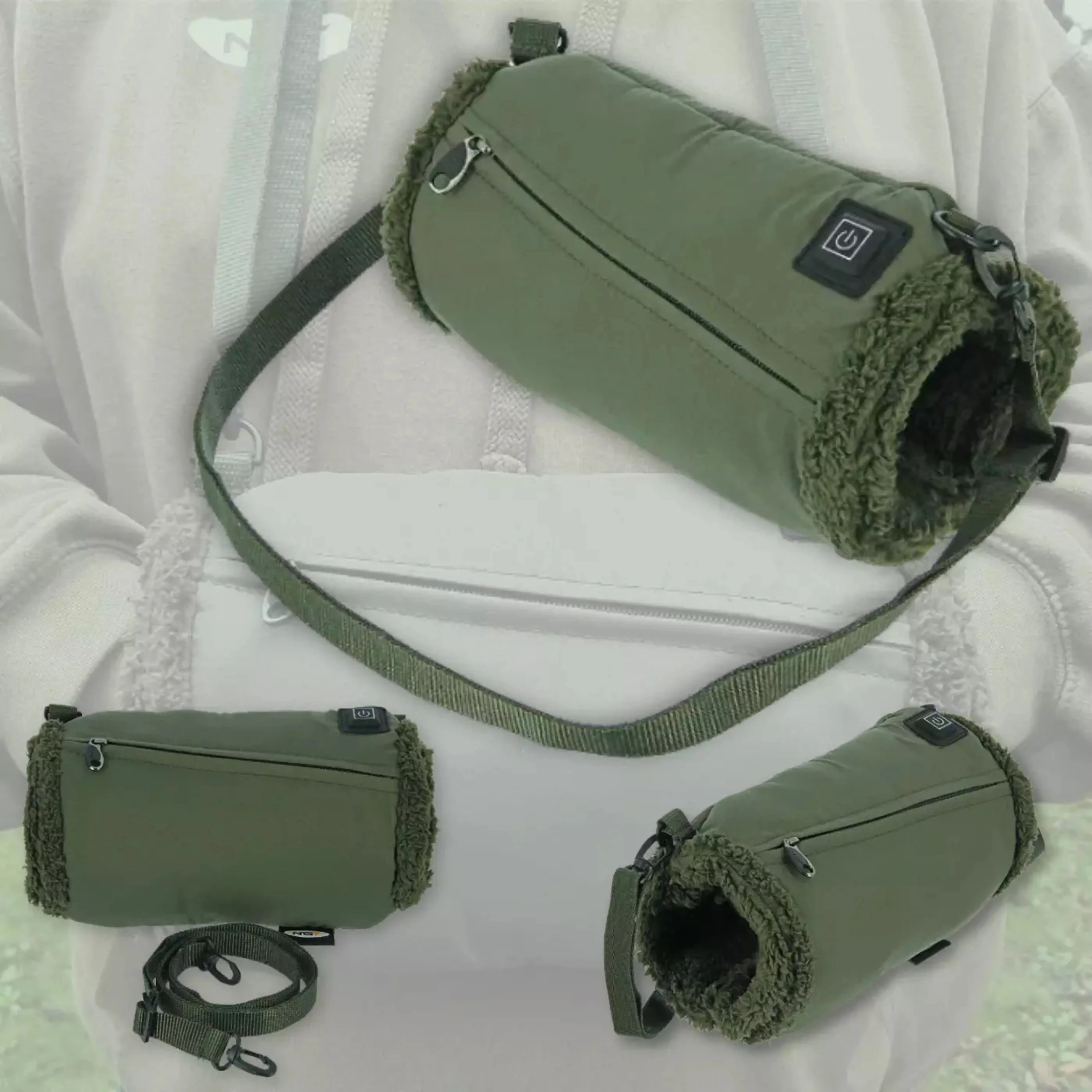 NGT Carp Fishing Handwarmer Soft Fleece Lining With Shoulder Strap Electronic
