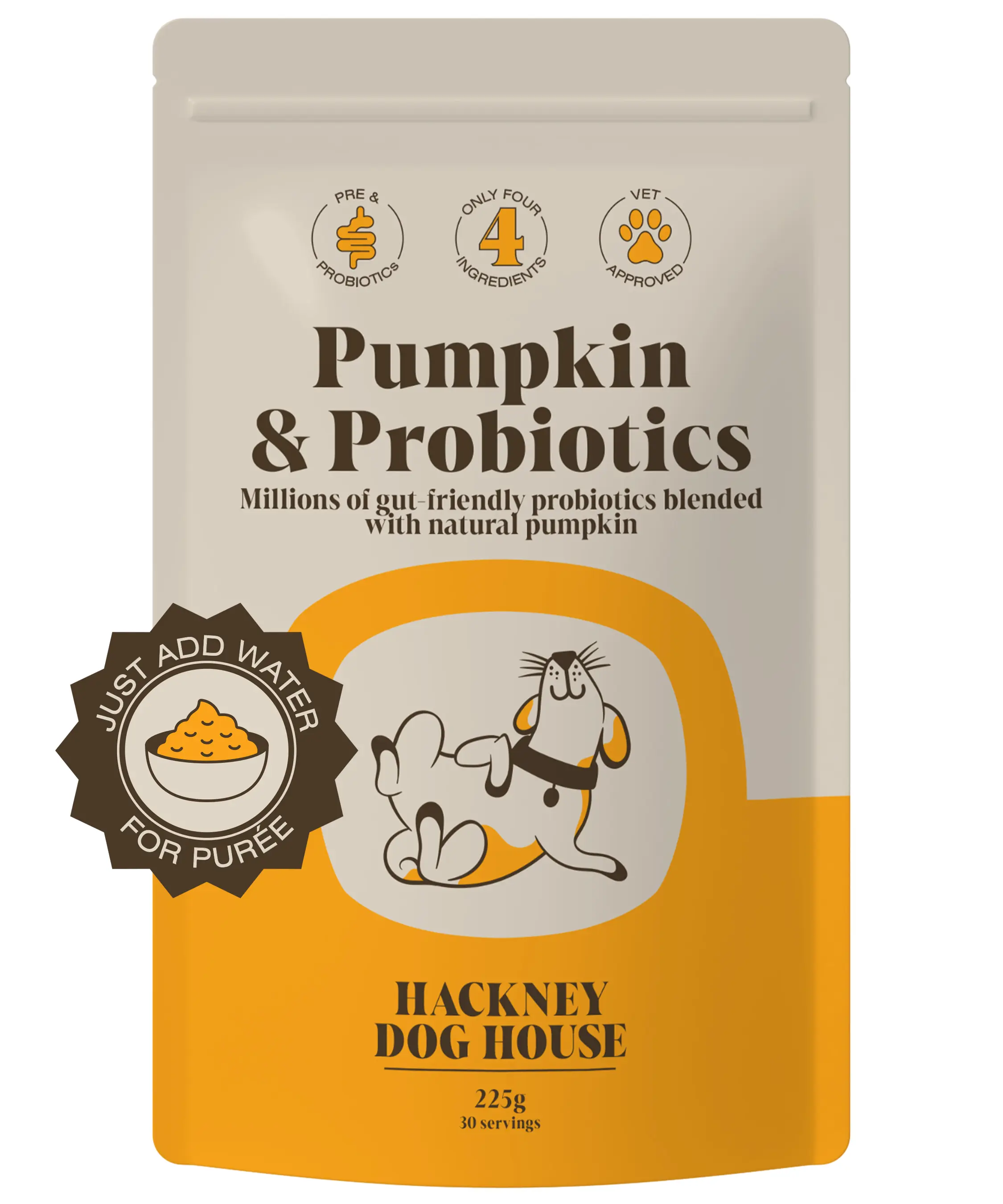 Pumpkin & Probiotics For Dogs | Hackney Dog House | Probiotics Blended With REAL Pumpkin | 45 Servings probiotic  dog