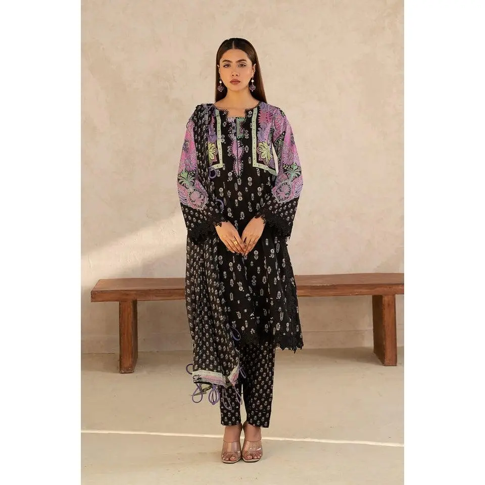 CHARIZMA C-PRINTS-3PC Lawn Shirt with Chiffon Dupatta and Trouser CP4-16