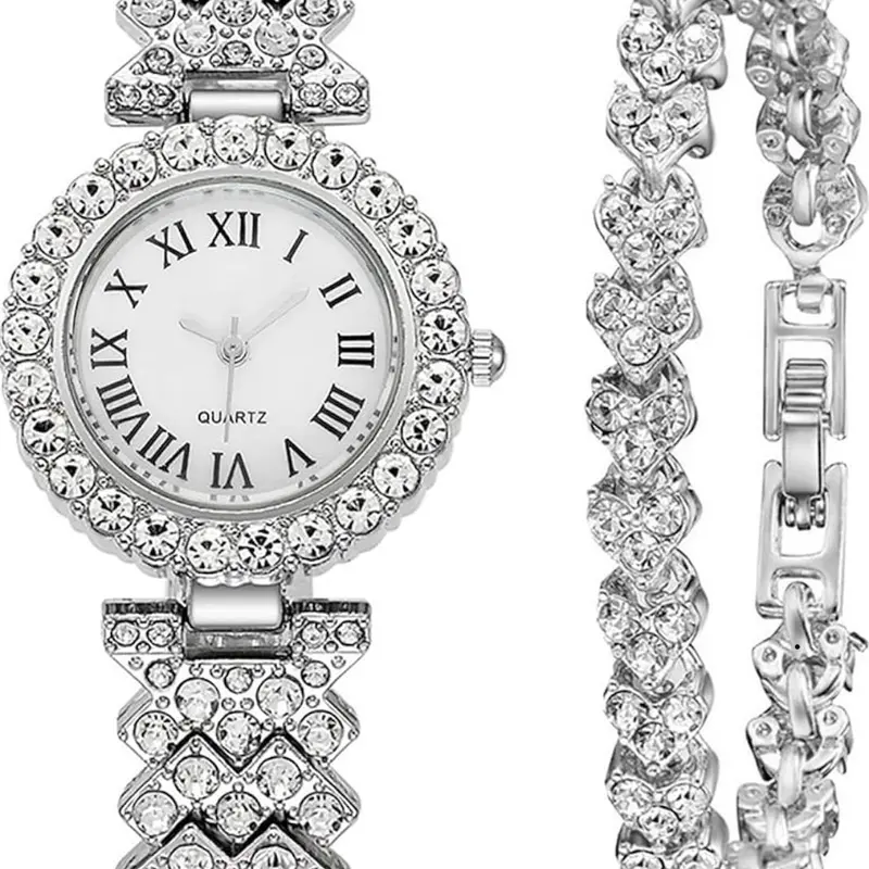 Luxury Women's Quartz Bracelet Watch with Crystal Diamonds - Female Dress Watch 5