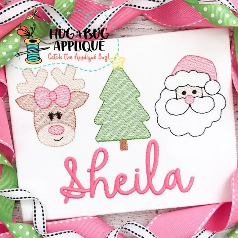 Mystery Christmas Top - 6 Designs available on embroidered T-shirts 3