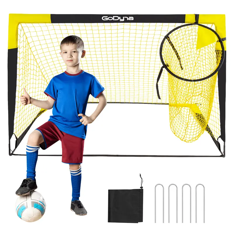 Portable Football Goal with Target Pop Up for Kids Outdoor Training 5