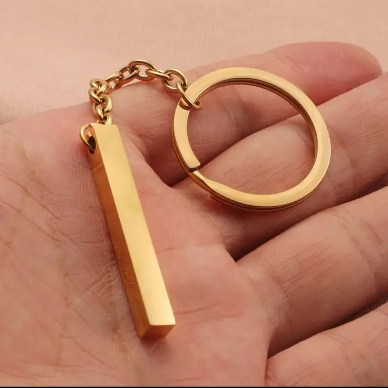 Stainless Steel Bar Keyring - Perfect for Keys and Accessories (customizable)