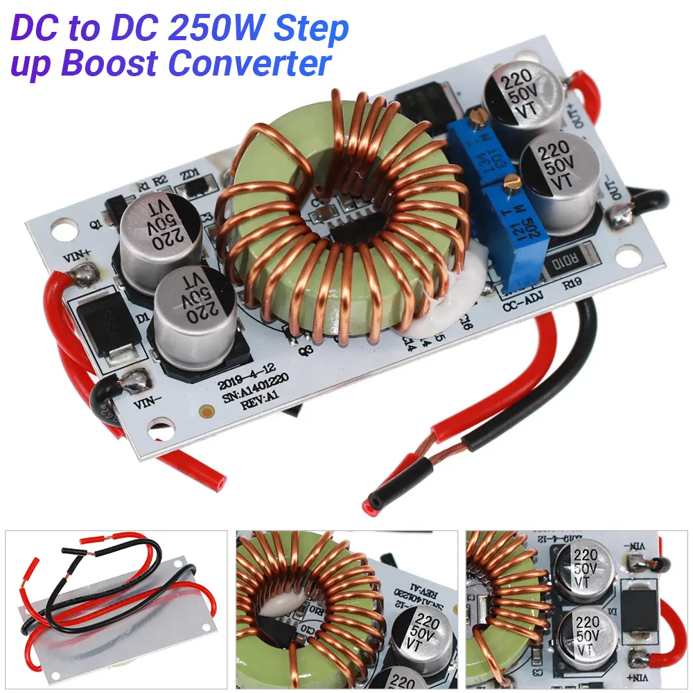 1PC 250w Step-up Boost Converter Constant Current Power Supply DC 8-48v To DC 12-50V