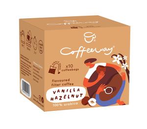 Coffeeway Vanilla Hazelnut Flavoured Coffee Bags x10 75g