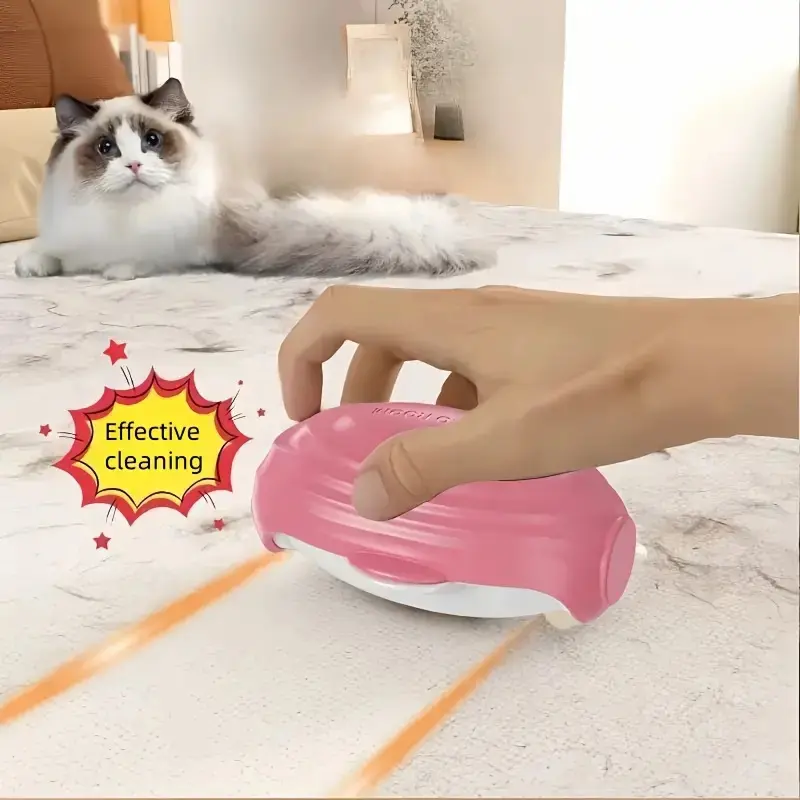 Reusable Lint Roller for Pet Hair – Washable & Super Sticky – Portable, Travel-Friendly – Removes Plush Hair Easily (Pink 5
