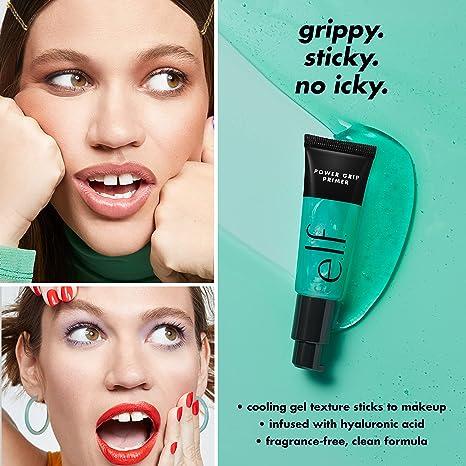 E.l.f. Power Grip Primer Gel-Based & Hydrating Face Primer Smothing Skin (24 ml) Hydrating Long-lasting Oil Control Pore Minimising Dry Skin High Coverage Makeup Moisture 3