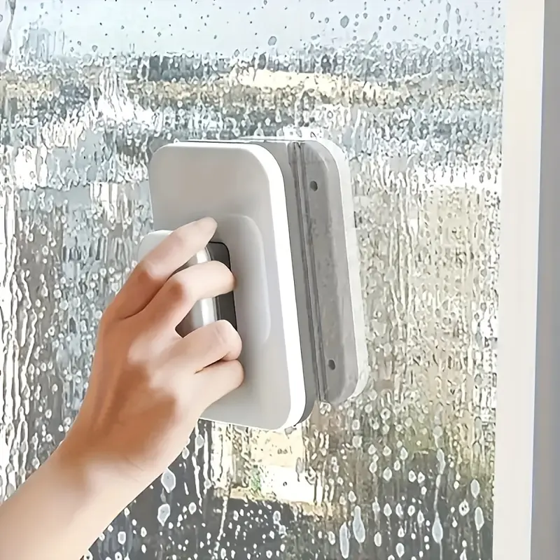[HOEBO] Magnetic Double-Sided Window Cleaner - Strong Suction Glass Scraper for High Windows, Safe & Practical Household Cleaning Tool