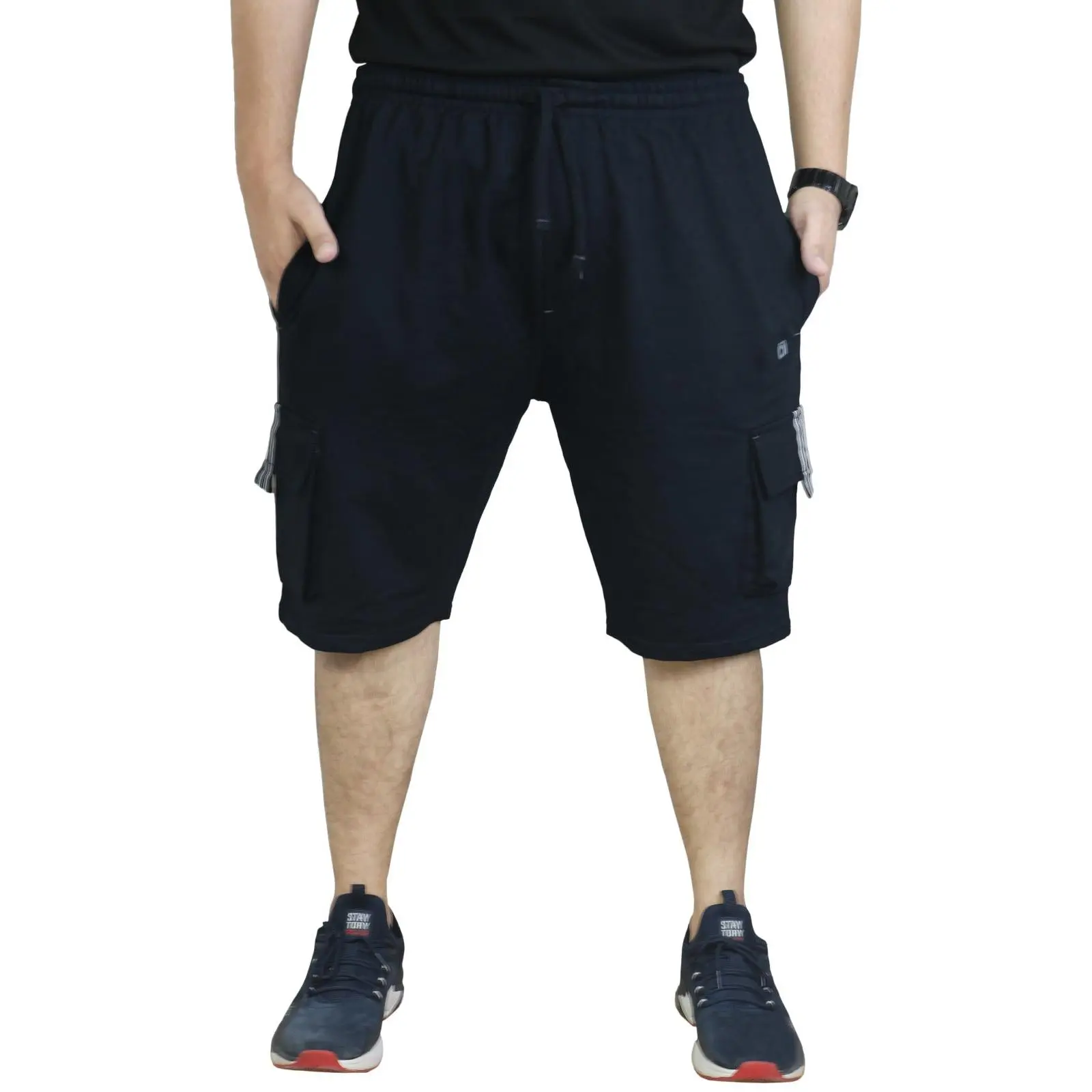 Bahob® Men's Fleece Short, Summer Casual Shorts Soft Cotton Fabric with Elasticated Waistband Pocket Jogger Shorts Menswear S-XXL Garment Mid