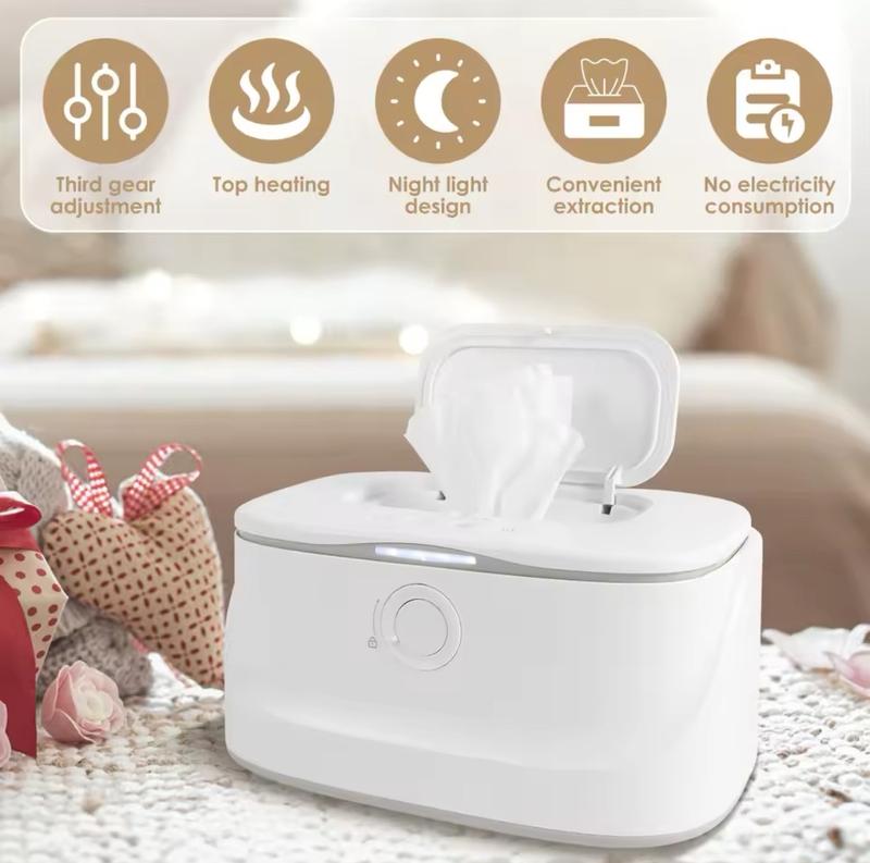 Product Introduction of USB Baby Wipe Warmer with LED Light - Adjustable Temperature and Large Capacity warmers 2