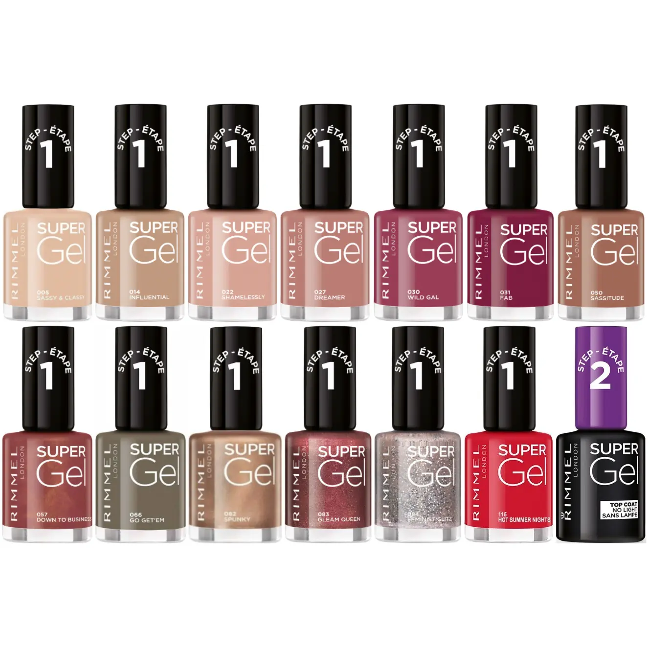 RIMMEL Super Gel High Shine Glossy Long Lasting Nail Polish 12ml CHOOSE SHADE