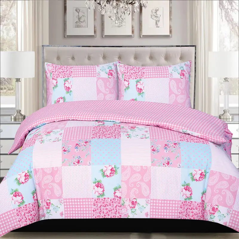 100% Rich Cotton Duvet Quilt Cover Bedding Set Double King & Super King Size 3
