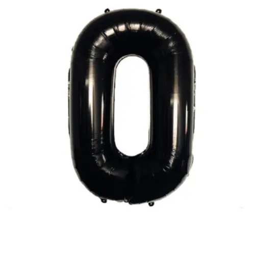 40" inch Black Foil Number Balloons. Helium Happy Birthday Anniversary Balloon.Number Age Balloon. Pack Decor premium  balloons 5