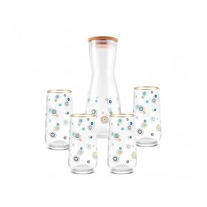 Karaca Eye Beads 5 Piece Glass Set for 4 People, Multi