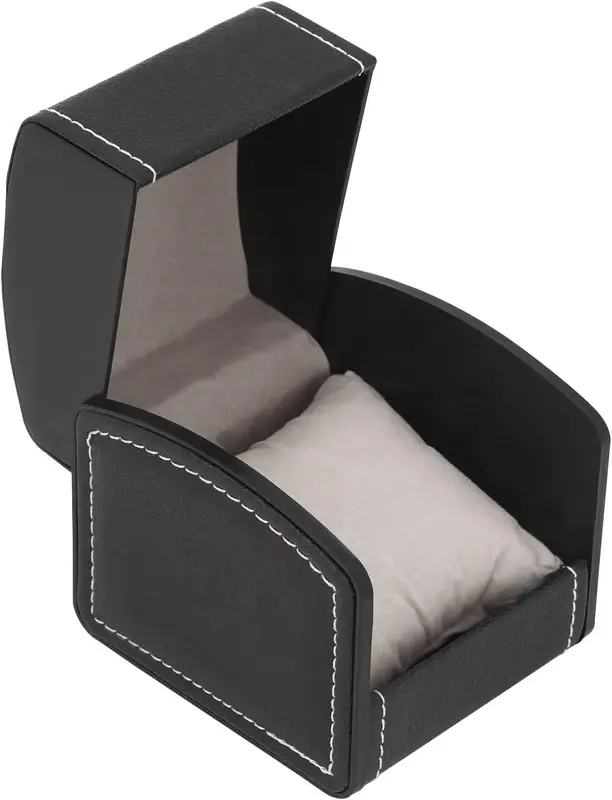 PU Leather Watch Box Bracelet Storage Organizer Holder with Single Grid 3