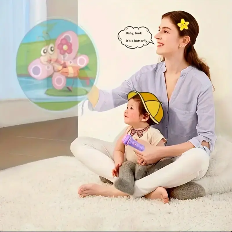 Fun Projection Flashlight with 32 Patterns and 4 Cards for Ages 3-12 #tiktok Gift for Christmas 1