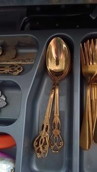 Product Review of Stainless Steel Tableware Set, Retro Dessert Spoon & Fork Set, Exquisite Tableware for Home Kitchen Restaurant Coffee Shop from A**x A** 0