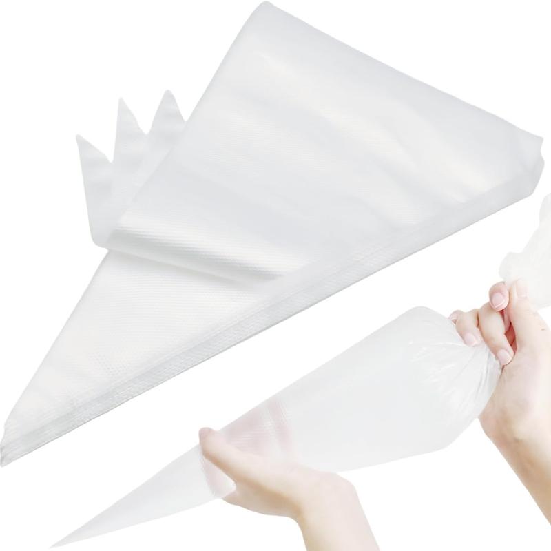 Uwish 110 Pcs 12-Inch Thick Disposable Piping Bags for Effortless Cake, Pie, and Cookie Decorating - Bakeware 0