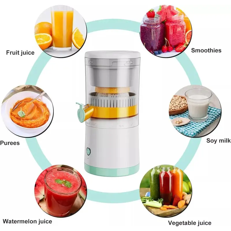 Electric Citrus Juicer Presser Squeezer Rechargeable - Extractor Juicer Machines with USB Portable Compact Juicer for Orange, Lemon, Limes 7