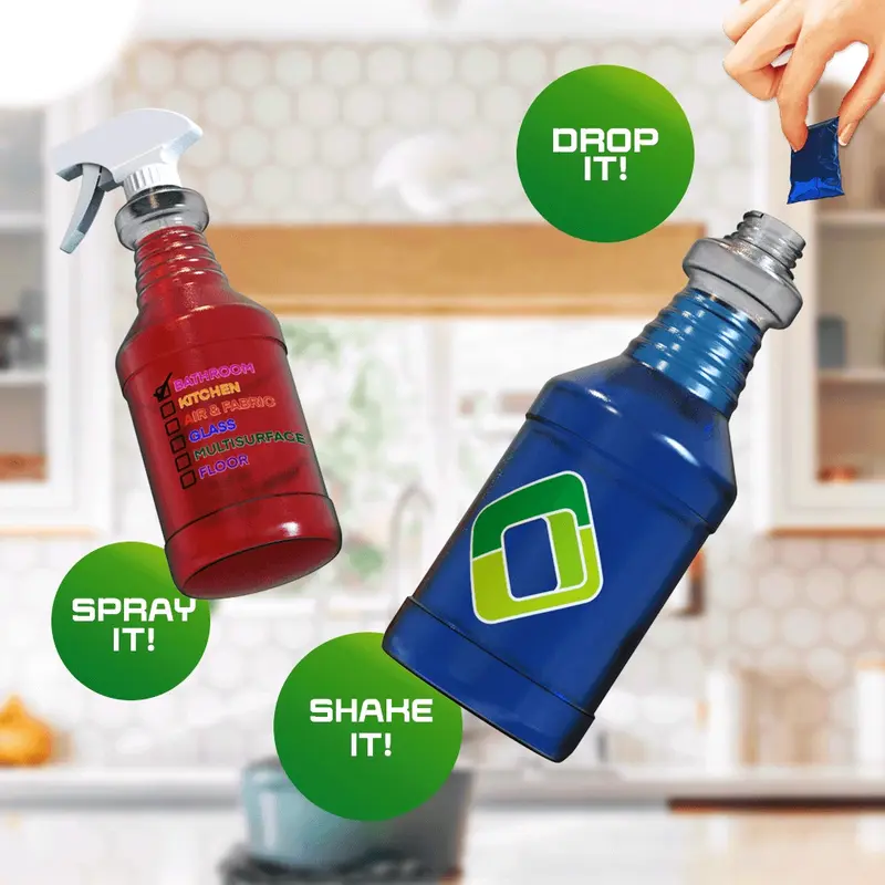 GreenQube Home Cleaning Refill Pack of 6 - Colorful Cleaners for Sparkling Results - Waste Free 4