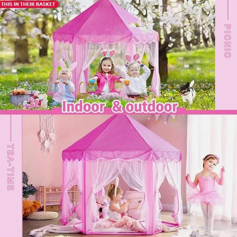 Children Kids Play Tent Fairy Princess Girls Boys Hexagon Playhouse House New 3
