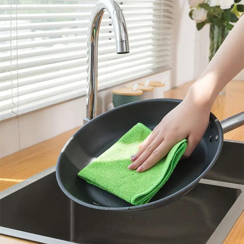 Product Introduction of 5pcs, Microfiber Cleaning Cloth, Cleaning Towels for Housekeeping, Reusable And Lint Free Cloth Towels, Home Kitchen Supplies, Random Color 3