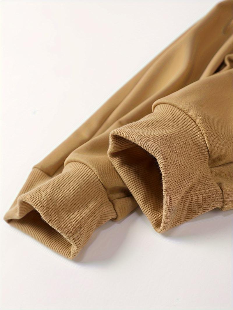 Product Introduction of 1set Polyester Men's Casual Sports Suit, Hooded Sweatshirt and Jogger Pants Set with Elastic Waist, Cuffed Ankles, Pockets, Regular Fit for Outdoor Running and Jogging - Spring/Autumn Collection 18