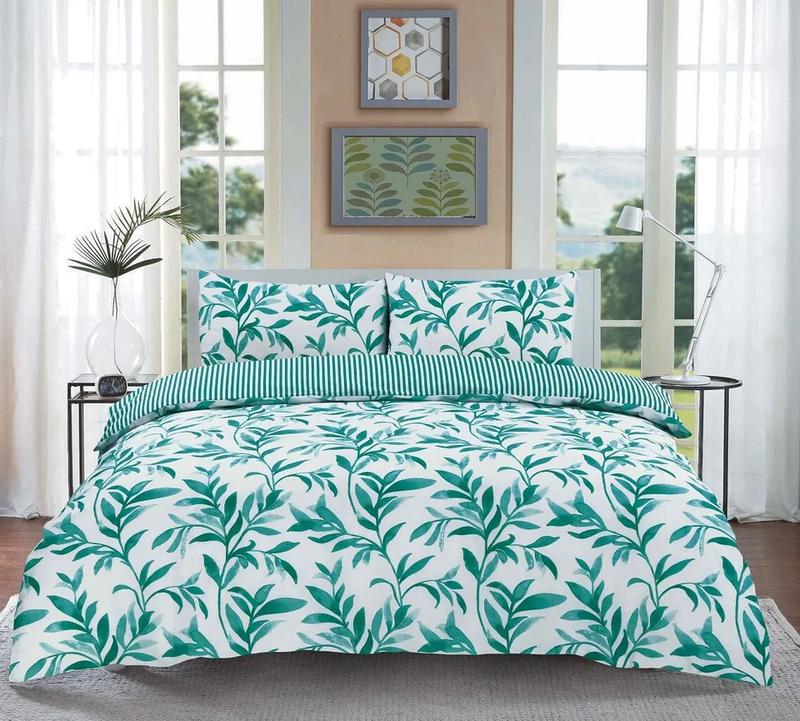 NewLuxury Reversible Multi Duvet Quilt Cover Bedding Set Single Double King Size 4