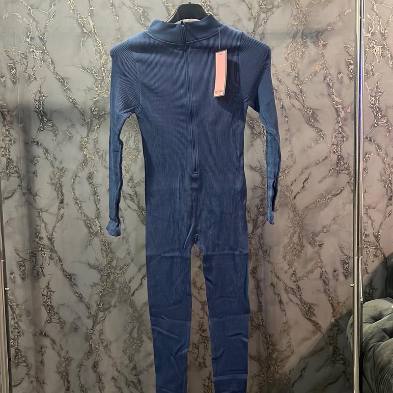 Zip Up Ribbed Jump Suit 5