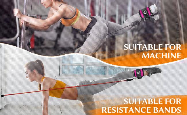 Product Introduction of Glute Training Set Pink (Barbell Pad, Fabric Resistance Band, Ankle Straps) 84
