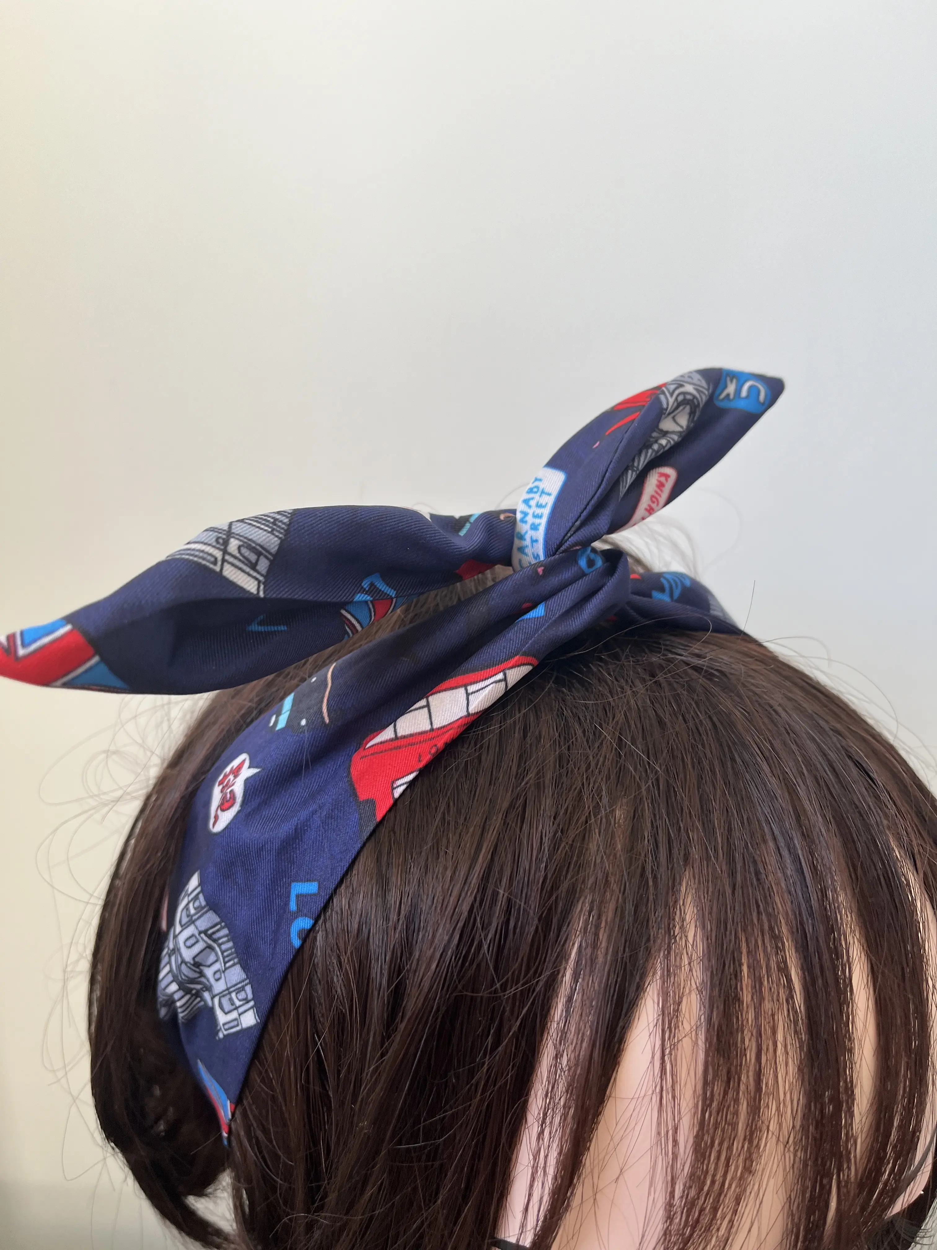 Handmade WIRE HEADBAND wired head scarf rockabilly hair band wrap vintage pin up 50s 60s 70s 80s