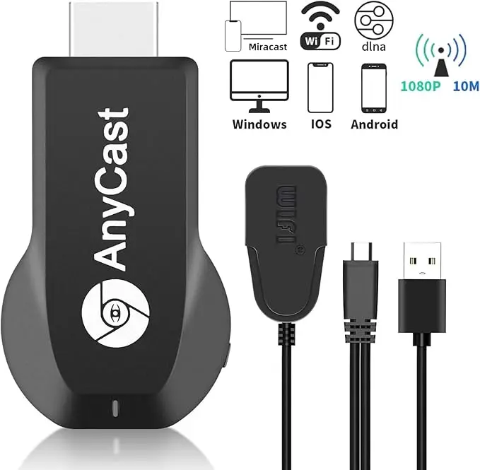 Wireless Display Adapter, HDMI Wireless Display Adapter, 4K 1080P HDMI WiFi Mobile Screen Mirroring Receiver Dongle for i-Phone Mac i-OS Android to TV Projector Support Miracast Airplay DLNA 1