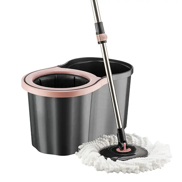 LIMITED EDITION 360° Mop Black Bucket Set Floor Magic Spin Microfiber Rotating Dry Head 1