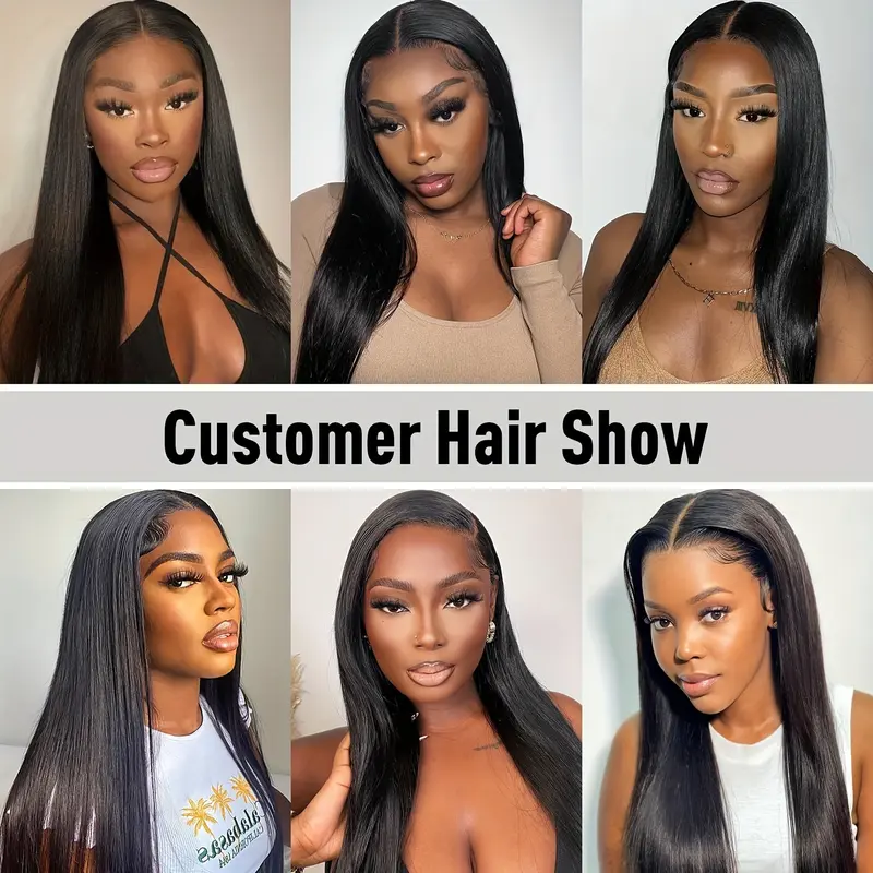 Wear And Go Glueless Wigs Human Hair Pre Plucked Pre Cut 4X4 HD Lace Front Wigs Human Hair Straight Human Hair Lace Front Wigs For Women 150%Density 7