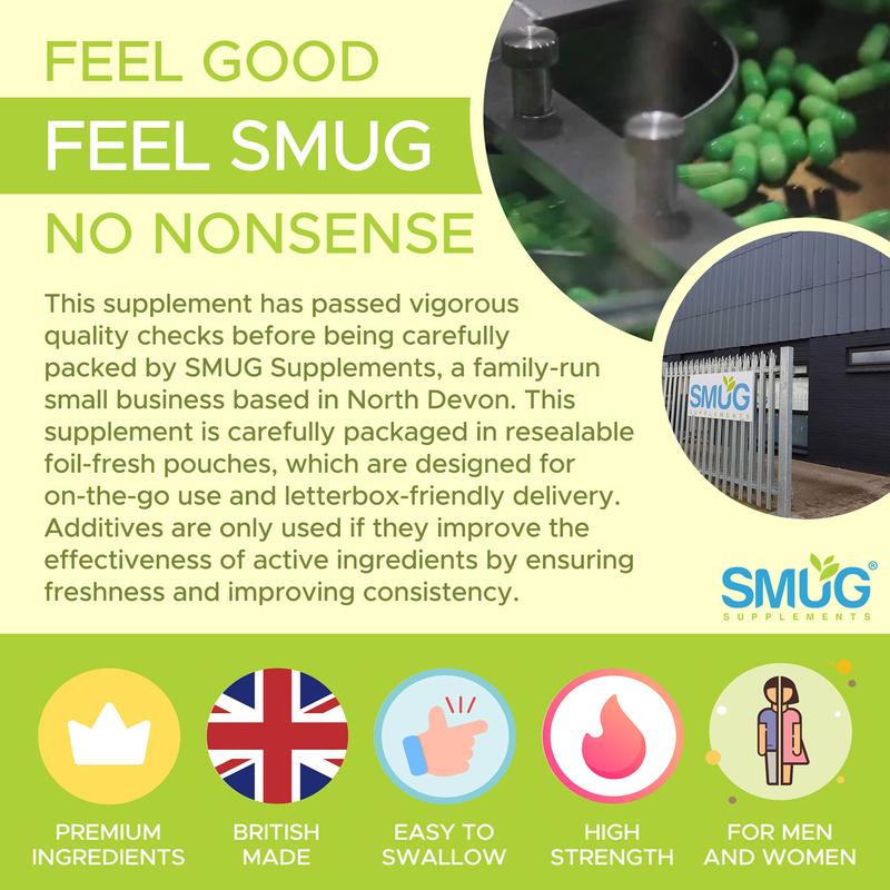 Magnesium Glycinate Complex British Made 5-in-1 by SMUG Supplements - 60 Capsules - Advanced Blend Combining Magnesium Glycinate, Citrate and Malate.  With Added Vitamin B6 and Zinc. 6