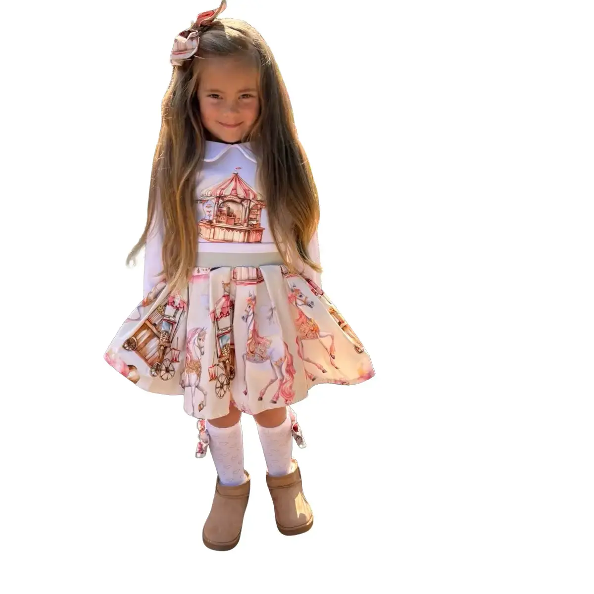 Carousel Skirt Set, Socks and bow