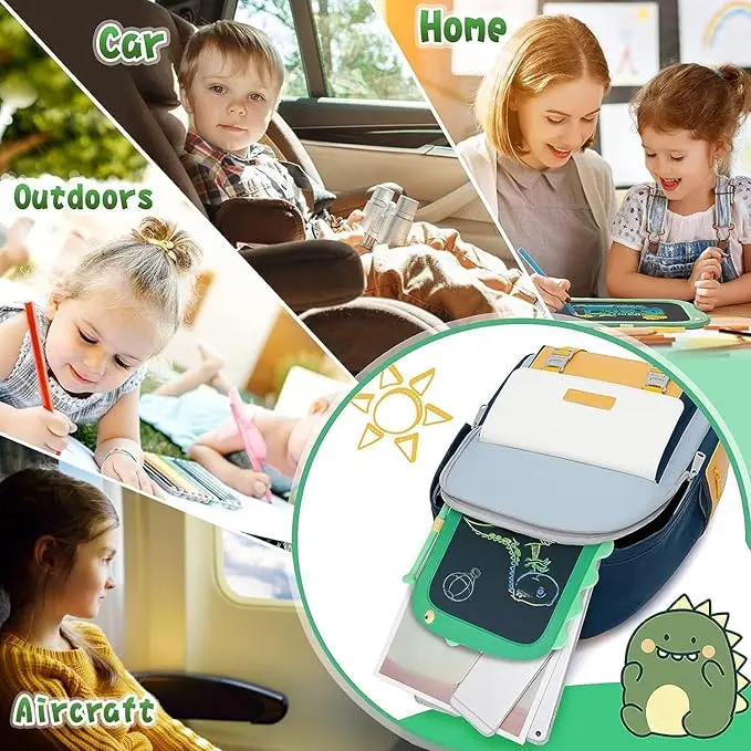 Toddler Toys for 3 4 5 6 7 8 Year Old Boys Girls Gifts, LCD Writing Tablet 8.5inch Kids Toys Doodle Board, Dinosaur Toys Drawing Pad for Kids 3 4 5 Year Old Boy Girl Birthday Gifts (Green) 5