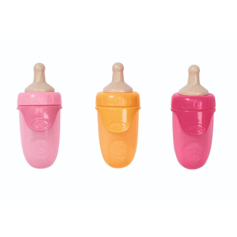 BABY born Bottle with Cap 832509 - Accessories for 43cm Dolls for Toddlers - Available in Pink, Red, or Orange - Includes One Feeding Bottle and Cap - Suitable for Kids from 3 Years 6