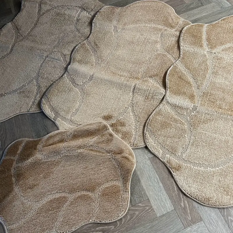 Romany Washable Mats Beige/Biscuit Tourer washables mats, 67cm 120cm Best quality Non Slip Backing gypsy Mats Rugs X Set of 4 Mats/Rugs xx 0