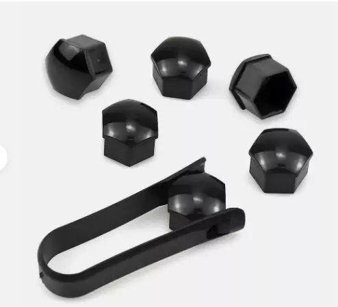 20X Black Wheel Nut Caps Bolt Covers FOR Audi VW Vauxhall Bmw 17mm Universal UK 2