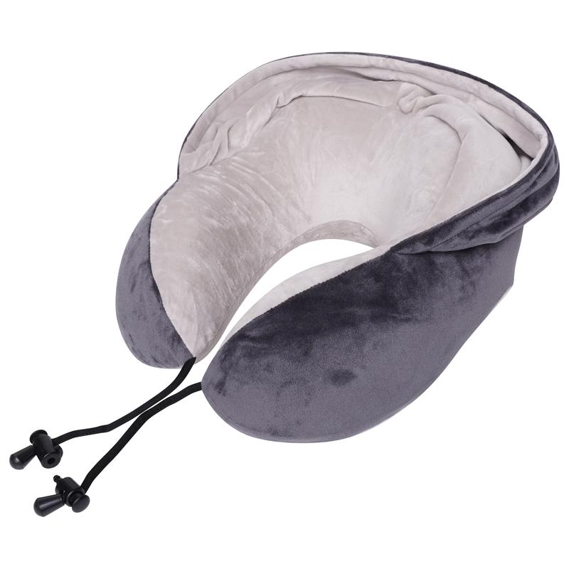 Sam Caan Travel Pillow for Airplane Hooded Neck Pillow Comfortable Memory Foam Lightweight Soft Neck Cushion with Hood for Head and Neck Support for Adults with Carry Bag 8