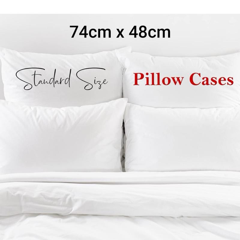 Aura Décor : Egyptian Cotton Pillow Cases 4 Pack - Hotel Quality Fabric, Wrinkle Free White Pillow Protectors (Standard 50x75 cm) 8