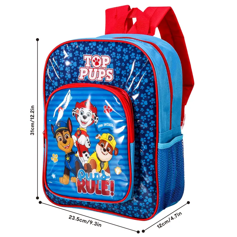 Paw Patrol Pups Rule Deluxe Backpack Character Licensed Boys Kid Children School 3