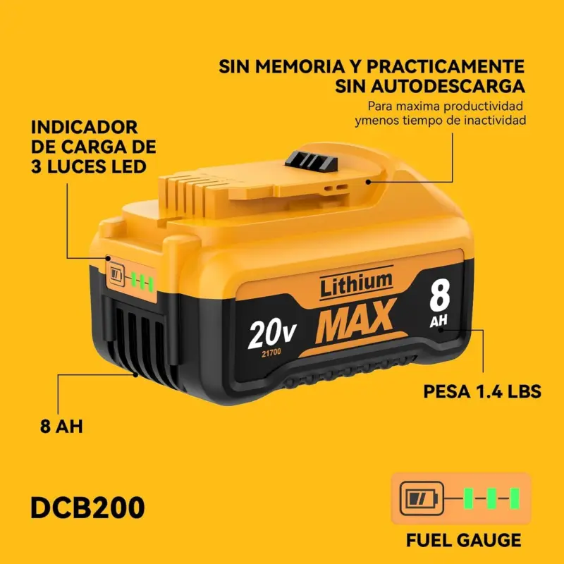 2X For DEWALT DCB184 18V 9.0Ah Li-ion Battery 18Volt Max XR DCB182 DCB183 DCB200 6