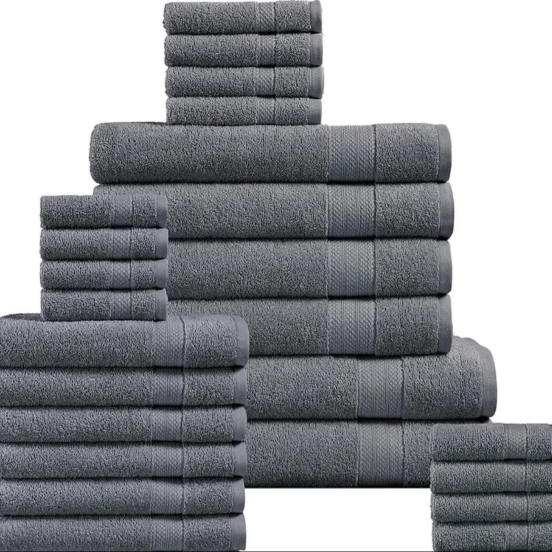 10 piece luxury towels,2 bath towels,(70x140cm)4 hand towels,(40x66cm) 4 face towel,(30x30cm) 500 gsm Set 1