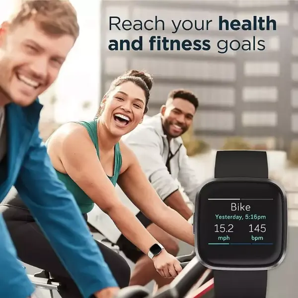 Fitbit Versa 2 Health and Fitness Smartwatch with Heart Rate, Music, Alexa Built Wearable Smartphone Wristwatch 3