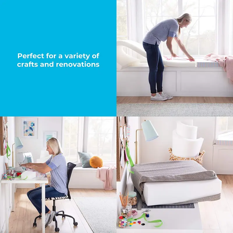 Upholstery Foam Cut to Any Size Foam Cushions seat Pads high Density Foam Replacement Sofa seat Foam (20" X 30", Upholstery Foam Thickness 3") Fabric Soft Sets Plaid Waterproof Wrinkle-resistant Red 8