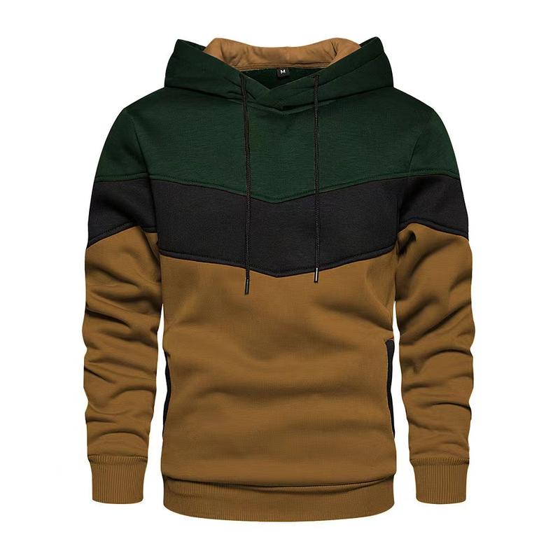 Product Introduction of Men's Color Block Hoodie - Casual Graphic Design Pullover with Kangaroo Pocket for Winter and Fall Streetwear - Great Gift Idea 9
