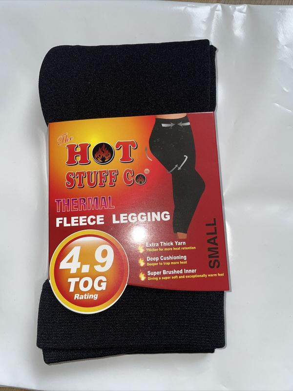 Ladies Thermal Leggings Fleece Lined Black 4.9 TOG Winter Warm Bottoms - Womenswear Comfortable Garment Polyester Spandex Polyester Spandex Thick Top Yarn Warmer Basic Minimalist 3